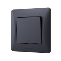 Перемикач Videx BINERA 1кл проміжний чорний графіт (VF-BNSW1I-BG)