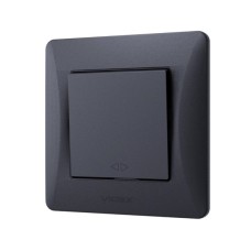 Перемикач Videx BINERA 1кл проміжний чорний графіт (VF-BNSW1I-BG)