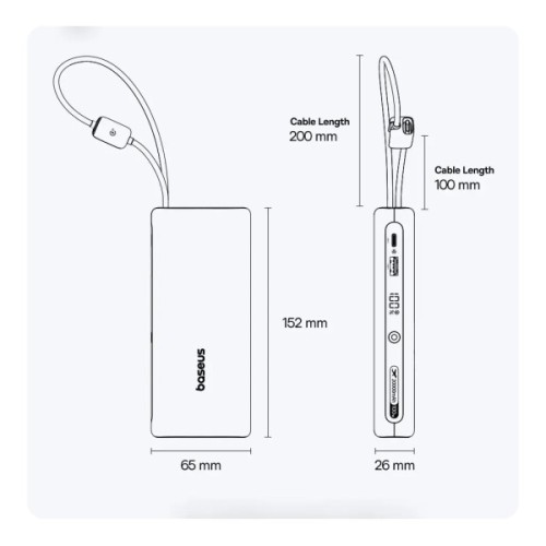 Батарея універсальна Baseus 25000mAh EnerFill FC41 145W, PD/3.1, QC/4.0, Black (E0028H01)