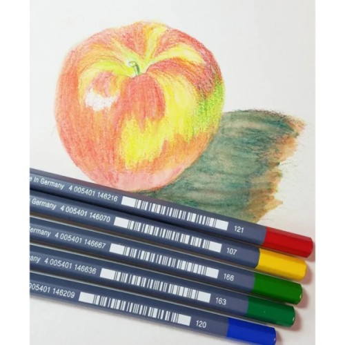 Олівці кольорові Faber-Castell GoldFaber акварельні, металевий пенал 12 кольорів (114612) (27637)