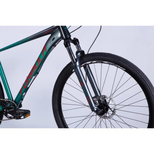 Велосипед Formula 29" ZEPHYR 1.0 HDD рама-19" AL 2026 темно-сріблястий з зеленим (OPS-FR-29-449)