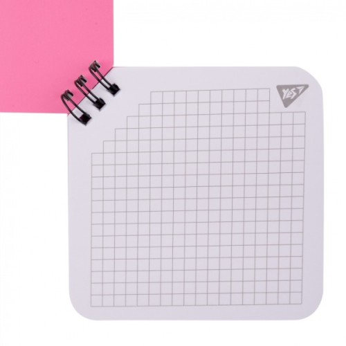 Блокнот Yes 110x110 мм 80 аркушів на cпіралі Hey Helly клітинка (151821)