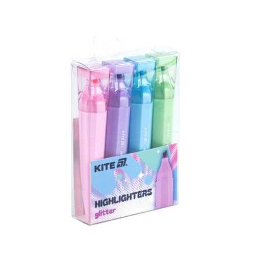 Набір маркерів Kite Highlighter Creative Glitter, набір з 4-х кольорів (K24-1146-4)