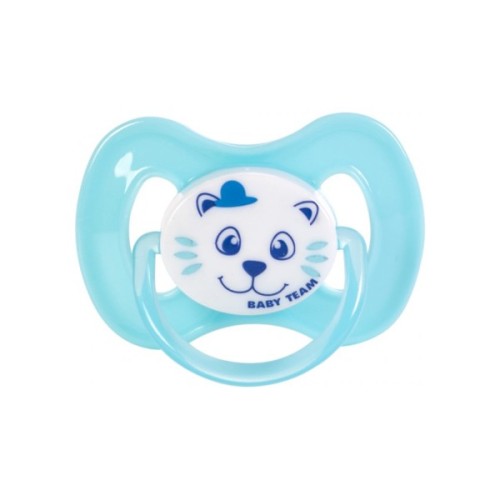 Пустушка Baby Team силіконова вишнеподібної форми 0+ міс (3003_блакитний)