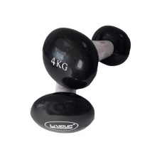 Гантельний набір LiveUp Vinyl Dumbbell Egg Head вінілові чорні 2х4кг LS2001-4 (6951376138313)