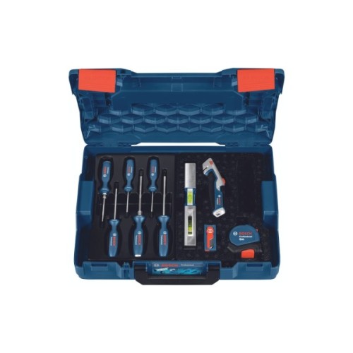 Набір інструментів Bosch 19 шт, рулетка 5м, рівень 25см (0.615.990.N2R)