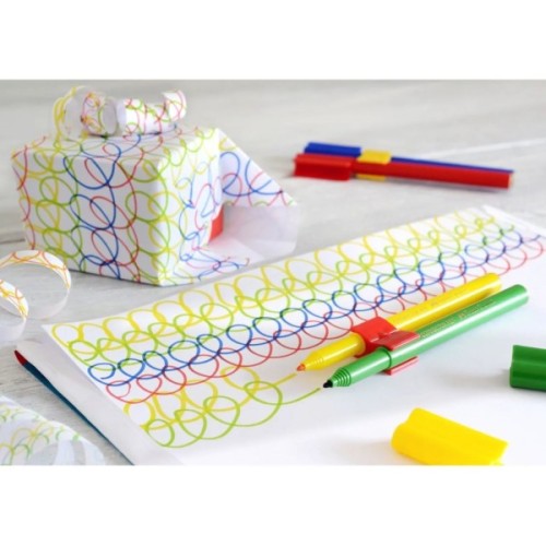 Фломастери Faber-Castell Машинка в подарунковій металевій коробці Connector 33 кольора (25592)
