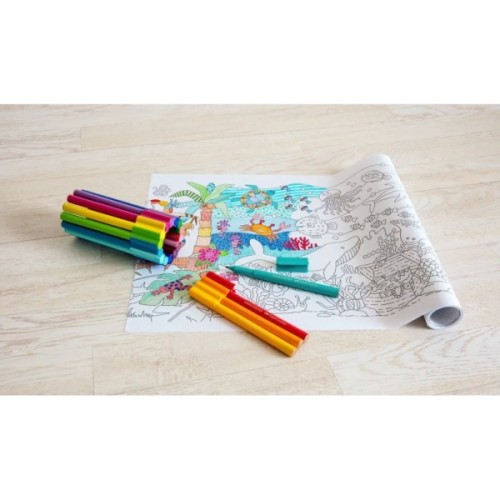 Фломастери Faber-Castell Машинка в подарунковій металевій коробці Connector 33 кольора (25592)