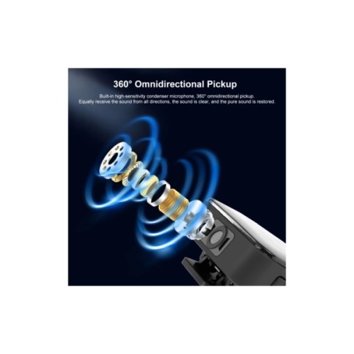 Мікрофон Puluz для iPhone/iPad 8-контактний приймач і два мікрофони Black (PU647B)