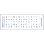 Наклейка на клавіатуру BestKey mini Pro 3,5х3мм, прозора основа, 70, синій (BKmPRO/BluTr/052)