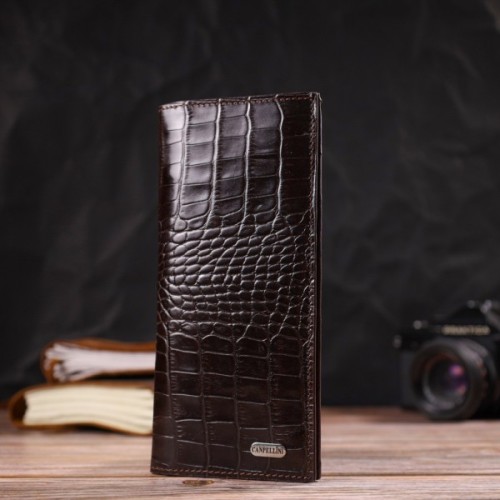 Гаманець Canpellini З натуральної шкіри Коричневий (21907)