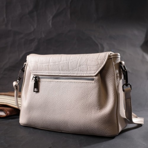 Сумка Vintage З натуральної шкіри Біла (22331)