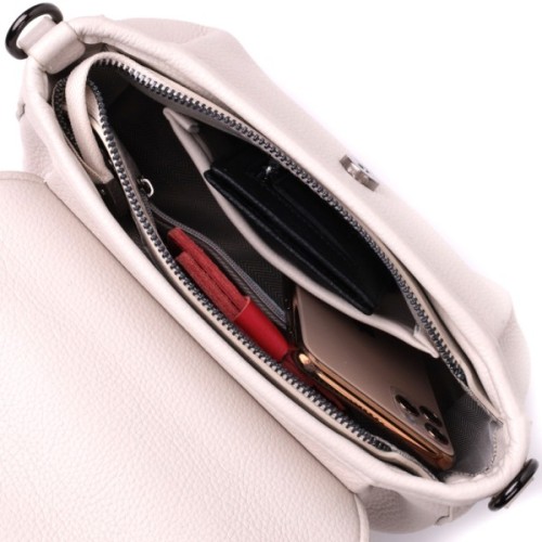 Сумка Vintage З натуральної шкіри Біла (22331)