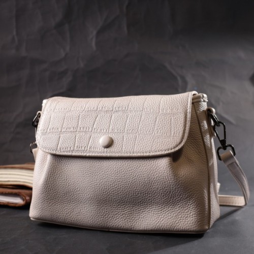 Сумка Vintage З натуральної шкіри Біла (22331)