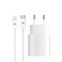 Зарядний пристрій Armorstandart AR-TA800W USB-C 25W White + cable USB-C to Lightning (ARM77719)