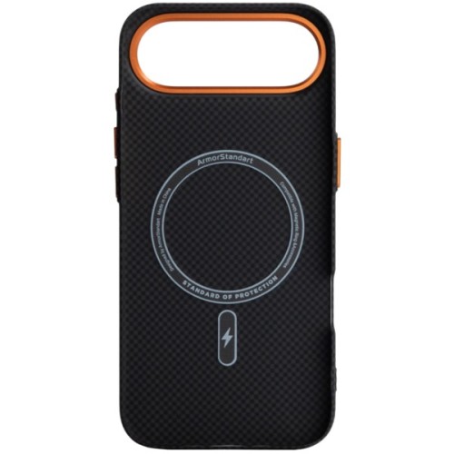Чохол до мобільного телефона Armorstandart LikeCarbon2 SE MagCase Apple iPhone 17 Air Kevlar Black Orange (ARM89166)