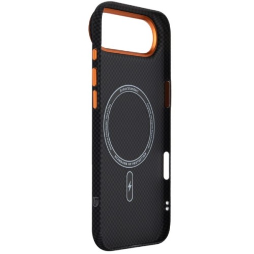 Чохол до мобільного телефона Armorstandart LikeCarbon2 SE MagCase Apple iPhone 17 Air Kevlar Black Orange (ARM89166)