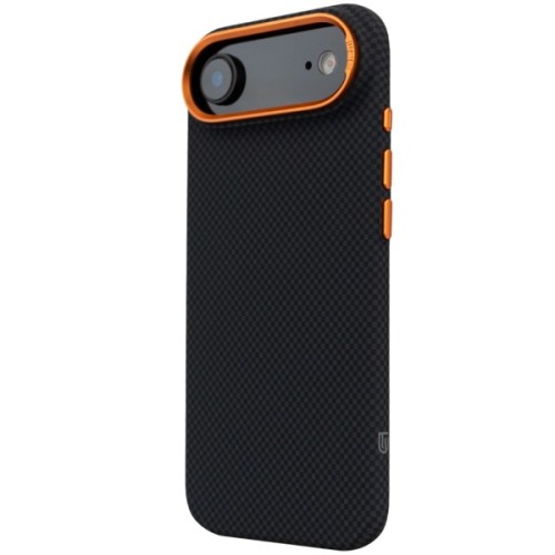 Чохол до мобільного телефона Armorstandart LikeCarbon2 SE MagCase Apple iPhone 17 Air Kevlar Black Orange (ARM89166)