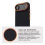 Чохол до мобільного телефона Armorstandart LikeCarbon2 SE MagCase Apple iPhone 17 Air Kevlar Black Orange (ARM89166)