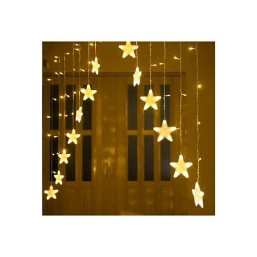 Гірлянда Chomik Штора зірки 136 LED теплий білий, 3 м, від мережі (5900779880030)