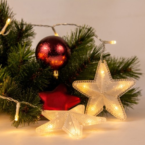 Гірлянда Chomik Штора зірки 136 LED теплий білий, 3 м, від мережі (5900779880030)
