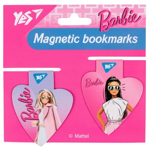 Закладки для книг Yes магнітні Barbie heart, 2шт (708110)