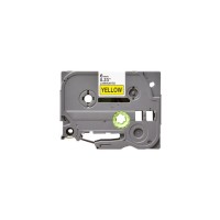 Стрічка для принтера етикеток UKRMARK B-T611P, 6мм х 8м, black on yellow, совместимая с TZe611, ламинированная (900532)