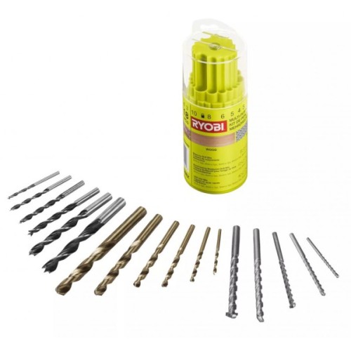 Набір свердл Ryobi RAK18DMIX, 18шт (5132004669)