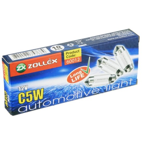 Автолампа Zollex C5W 12V 35mm