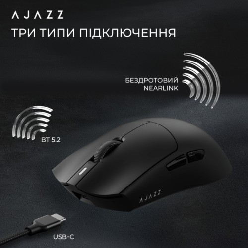 Мишка Ajazz AJ139 Near Link V3 Pro+ Wireless/Bluetooth/USB White (AJ139-NL-V3-PRO-W)