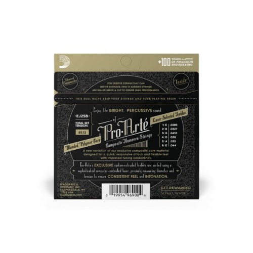 Струни для гітари D'Addario Pro-Arte Composite Flamenco Black Nylon (EJ25B)