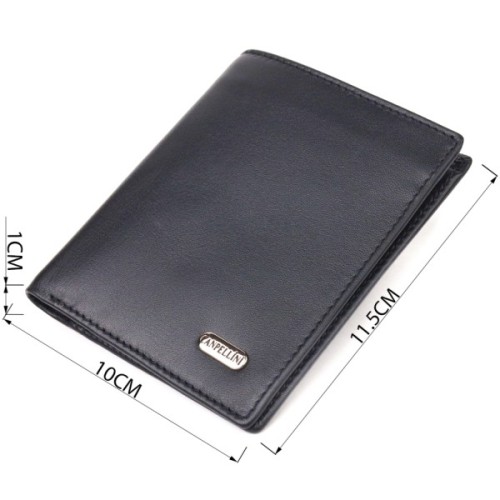 Гаманець Canpellini З натуральної шкіри Чорне (21500)