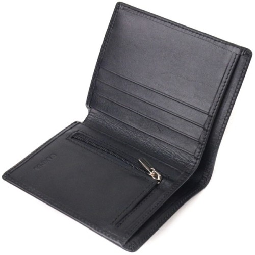 Гаманець Canpellini З натуральної шкіри Чорне (21500)