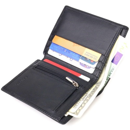 Гаманець Canpellini З натуральної шкіри Чорне (21500)