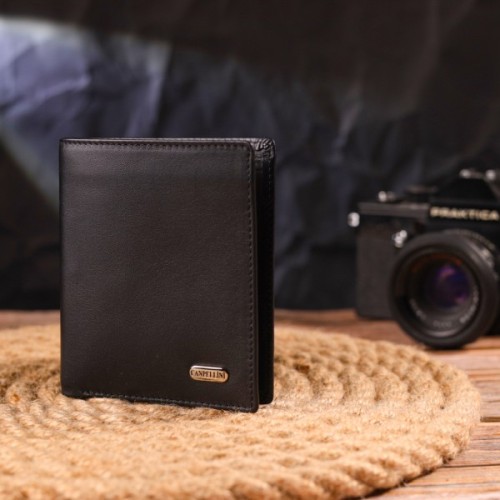 Гаманець Canpellini З натуральної шкіри Чорне (21500)