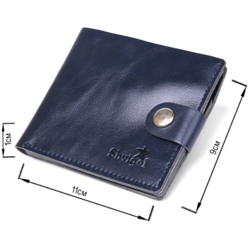 Портмоне Shvigel Шкіряне Синє (16444)