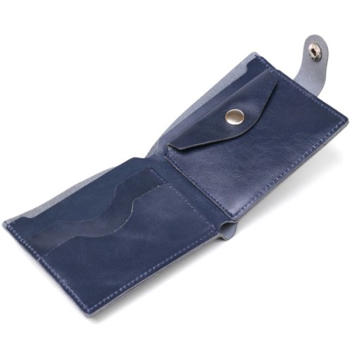 Портмоне Shvigel Шкіряне Синє (16444)