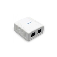 Комп'ютерна розетка Cablexpert RJ45x2 UTP, cat.6 (NCAC-2U6-01)
