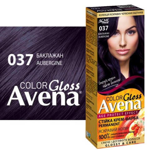 Фарба для волосся Acme Color Avena Gloss Color Стійка 037 - Баклажан (4823115502698)