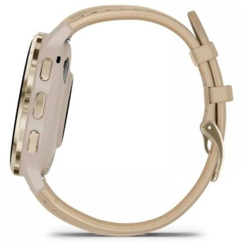 Смарт-годинник Garmin Venu 3S, Fr. Gray + Soft Gold, Leather, GPS (010-02785-55)