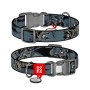 Нашийник для тварин WAUDOG Nylon з QR паспортом "Тінь Бетмена", пластиковий фастекс, S (280-1078)