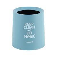 Кошик для паперів Axent Настільний контейнер для сміття, круглий, блакитний (2131-07-A)