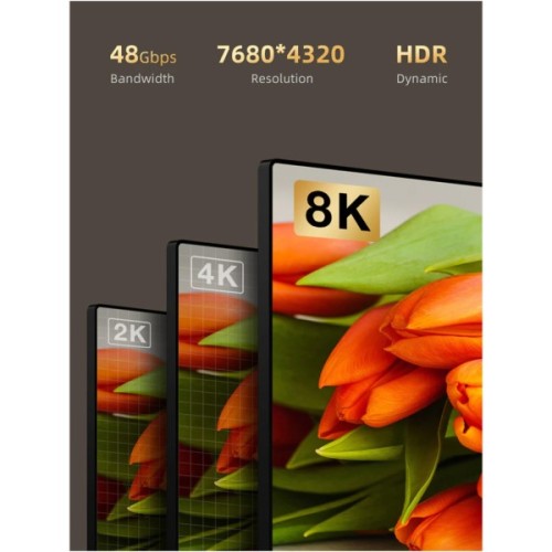 Кабель мультимедійний HDMI M to HDMI M 10.0m V2.1 Cabletime (CA914029)