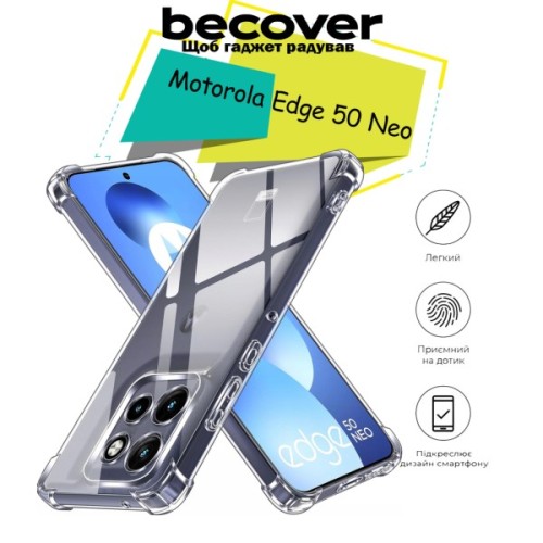 Чохол до мобільного телефона BeCover Anti-Shock Motorola Edge 50 Neo Clear (713150)