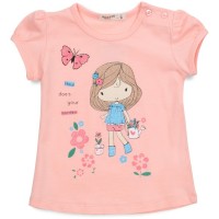 Футболка дитяча Breeze з дівчинкою (18655-110G-peach)