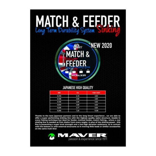 Волосінь Smart MatchFeeder Sinking 150m 0.185mm 3.05kg (1300.32.70)