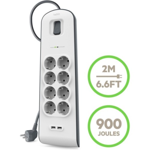 Мережевий фільтр живлення Belkin BSV804VF2M-V2