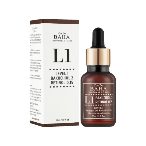 Сироватка для обличчя Cos De BAHA L1 Bakuchiol & Retinol Serum Антивікова 30 мл (8809240318171)