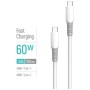 Дата кабель USB-C to USB-C 1.0m 3A PD60W liquid silicone white ColorWay (CW-CBPDCC093-WT)