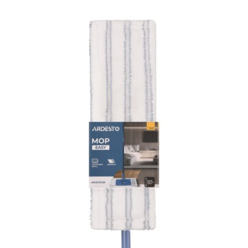 Швабра Ardesto Easy З телескопічною ручкою 70/120 см та змінною насадкою 40 см Синя (ARHE1121SB)